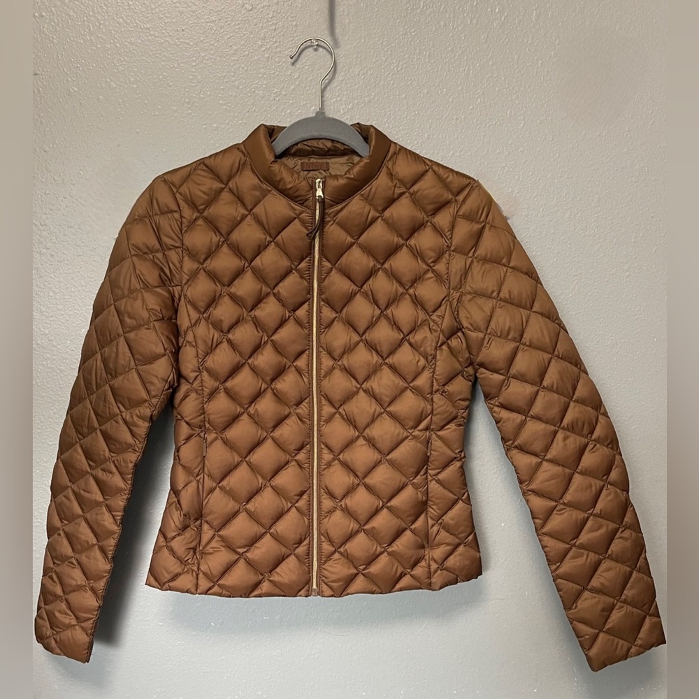 Massimo Dutti Down Quilted Light Coat Jacket Size Small